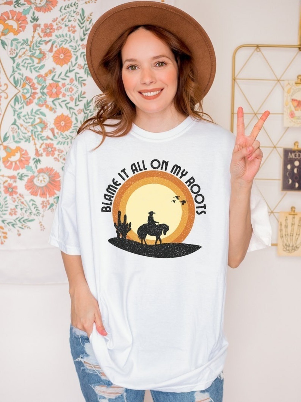Garth Brooks Fan Blame It All On My Roots Cowboy Shirt Country Music Lover